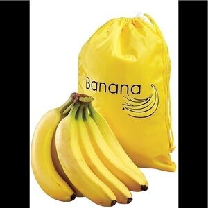 Lot of 2 Banana Bags yellow keep banana's fresh drawstring